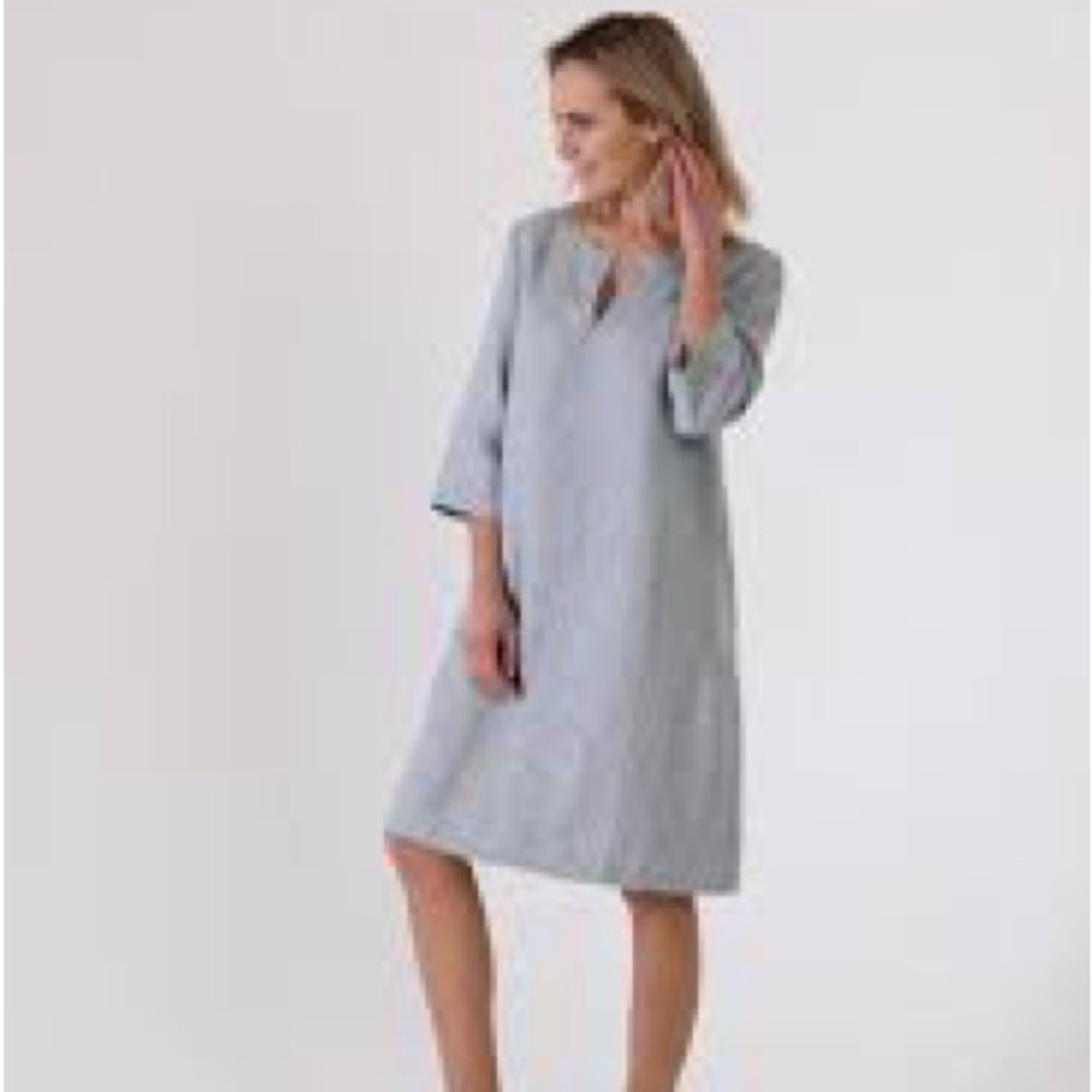 Melissa Nepton Striped Gray dress..
